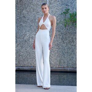 Misha Laurens Cut out Jumpsuit in Ivory 12 New Womens Dressy Outfit